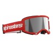 Ochelari motocross  ALPINESTARS VISION 3 WORDMARK RED MIRROR-SIL thumb