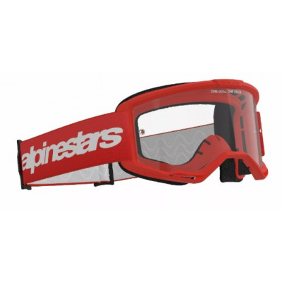 Ochelari motocross  ALPINESTARS VISION 3 WORDMARK RED CLEAR