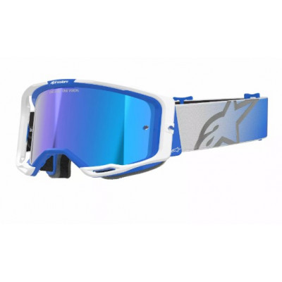 Ochelari motocross ALPINESTARS VISION 8 CORP BL/WT MIRROR-BLUE