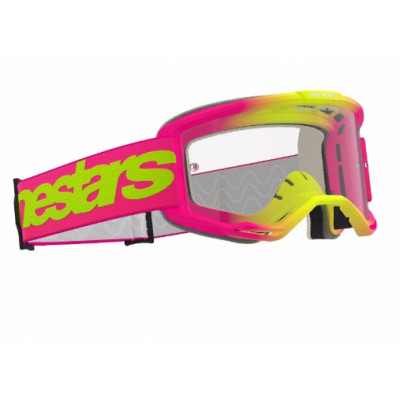 Ochelari motocross  ALPINESTARS VISION 5 WORDMARK PINK/YLW CLEAR