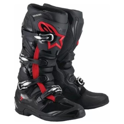 Cizme  motocross ALPINESTARS TECH 7 BLACK/RED FLUO C25