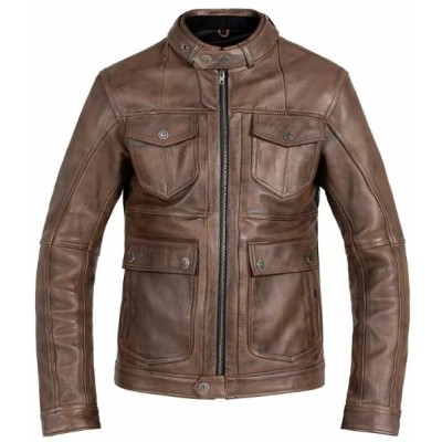 Geacă de piele  JOHN DOE DRIFTER Brown