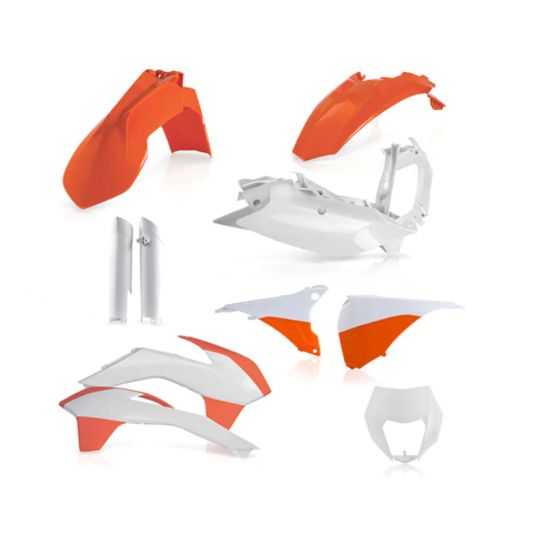 Kit plastice ACERBIS KTM EXC/EXC-F 14-15 White/Orange Kit plastice ACERBIS KTM EXC/EXC-F 14-15 White/Orange