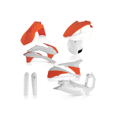 Kit plastice ACERBIS KTM SX/SX-F 2015 White/Orange Kit plastice ACERBIS KTM SX/SX-F 2015 White/Orange