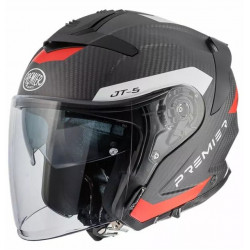 Cască pentru scuter Premier JT5 Carbon MA BLACK/RED Cască pentru scuter Premier JT5 Carbon MA BLACK/RED