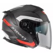 Cască pentru scuter Premier JT5 Carbon MA BLACK/RED thumb