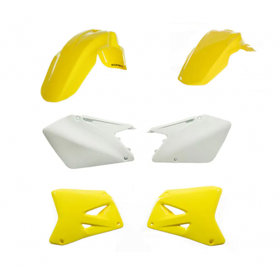 Kit plastice ACERBIS Suzuki RM125 03-09, RM250 03-05 Yellow/White