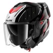 Cască modulară  SHARK OXO RYDGER Black/Silver/Red thumb