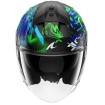 Cască pentru scuter  SHARK SKWAL JET PRANZ Mat Black/Green/Blue thumb