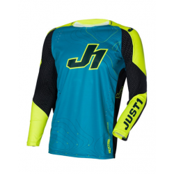 Bluza motocross Just1 J-Flex 2.0 Frontier Teal Black/Yellow Fluo