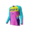 Bluza motocross pentru copii  SHOT Raw Tracer Pink thumb