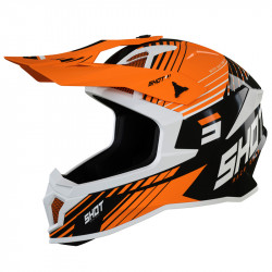 Casca motocross  SHOT Lite Fury Black Neon Orange Glossy