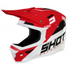 Casca motocross SHOT Furious Chase Red White Glossy