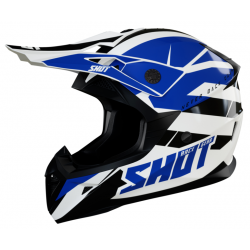 Casca motocross SHOT Pulse Revenge White Blue Black Glossy