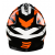 Casca motocross SHOT Pulse Revenge Black Orange White Glossy thumb