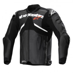 Geacă din piele ALPINESTARS ATEM V5 BLACK/WHITE Geacă din piele ALPINESTARS ATEM V5 BLACK/WHITE