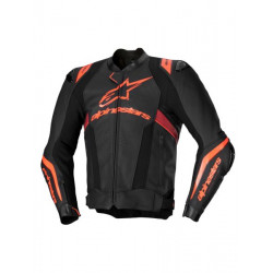 Geacă din piele  ALPINESTARS Missile V3 Ignition BLACK/RED Geacă din piele  ALPINESTARS Missile V3 Ignition BLACK/RED