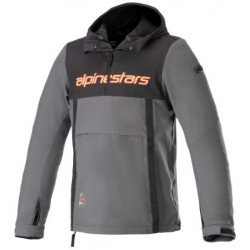 Geaca moto  ALPINESTARS SHERPA HOODIE BLACK/GREY/FLUO RED