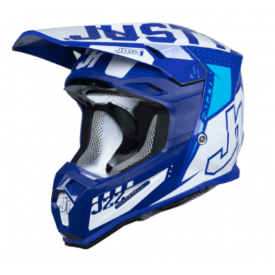 Casca motocross Just1 J-22 F Falcon White/Blue