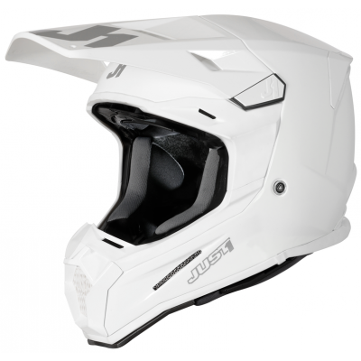 Casca motocross Just1 J-22 F Solid White Gloss