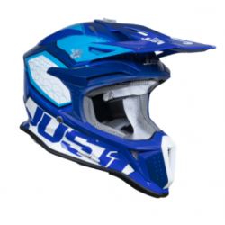 Motocross casca Just1 J-18 F Hexa White/Blue