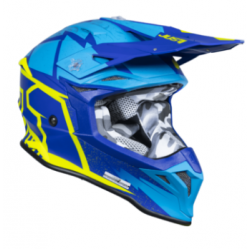 Casca motocross Just1 J-39 Poseidon Fluo Yellow/Blue