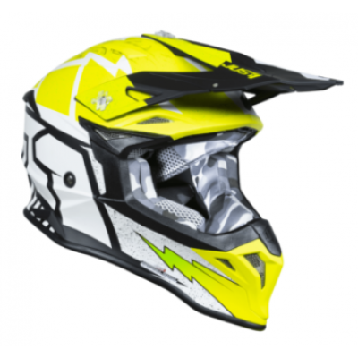 Casca motocross Just1 J-39 Poseidon Fluo Yellow/Black/White 