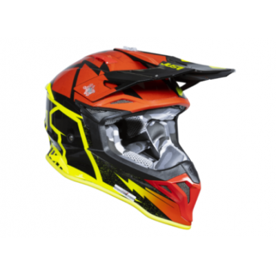 Casca motocross  Just1 J-39 Poseidon Fluo Yellow/Red  Black