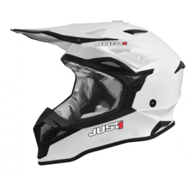 Casca motocross  Just1 J-39 Solid White Gloss