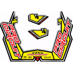 Sticker pentru sistemul de evacuare PROCIRCUIT EXHAUST STICKER KIT T4-GP