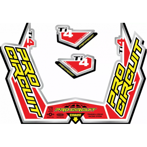 Stiker PROCIRCUIT EXHAUST STICKER KT TI4-GP Stiker PROCIRCUIT EXHAUST STICKER KT TI4-GP
