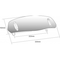 Parbriz reglabil PUIG W/Template 325X102mm. Clear