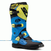 Cizme motocross pentru copii  SIDI FLAME LIGHT BLUE/LIME
