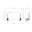 Parbriz  suplimentar reglabil PUIG clip-on 300x130mm clear thumb