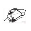 Protector pentru rezervor PUIG Yamaha MT-09 TRACER 15-20 9302C Carbon thumb