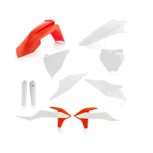 Kit plastice ACERBIS KTM SX125/250 19-22, SX-F250/350/450 19-22 White/Orange Kit plastice ACERBIS KTM SX125/250 19-22, SX-F250/350/450 19-22 White/Orange