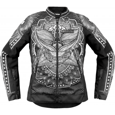 Geaca moto pentru dame ICON Women's Overlord3 NOBLE CE BLACK