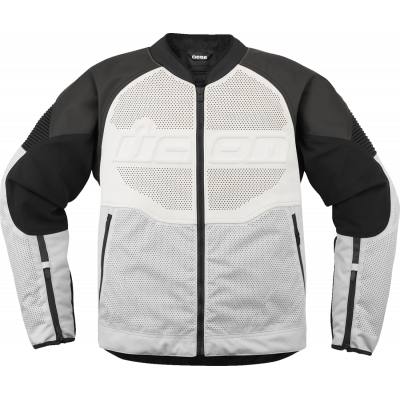 Geaca moto ICON Overlord3™ CE Leather WHITE