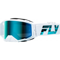 Ochelari motocross FLY RACING Zone Elite White/Teal - Teal/Sky Blue Lens