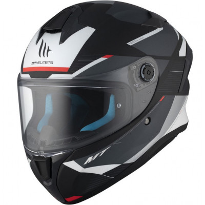 Casca MT TARGO S KAY B2 MATT BLACK/WHITE/RED