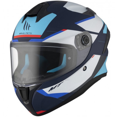 Casca MT TARGO S KAY C7 MATT WHITE/BLUE