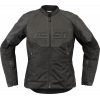 Geaca moto pentru femei ICON Overlord3™ CE Leather BLACK