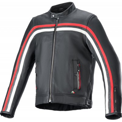 Geaca moto de piele ALPINESTARS DYNO BLACK/RED
