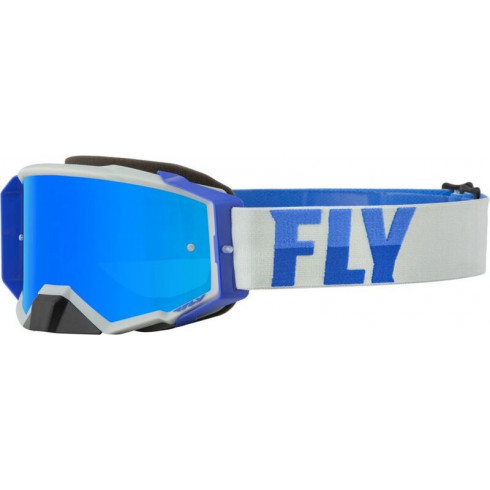 Ochelari motocross FLY RACING Zone Pro Grey/Blue - Sky Blue Mirror/Smoke Lens