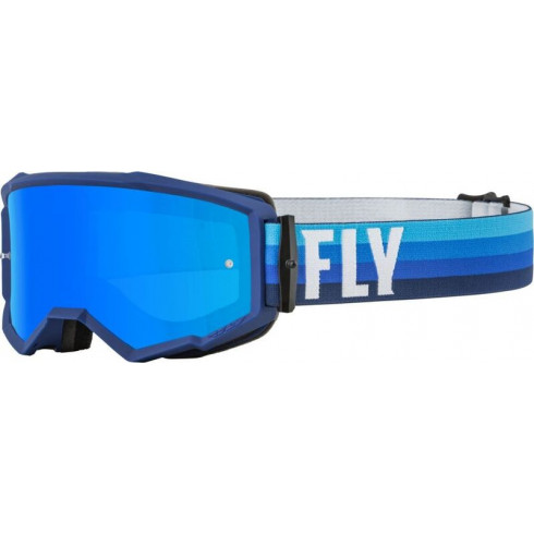 Ochelari motocross FLY RACING Zone Black/Blue - Sky Blue Mirror/Smoke Lens
