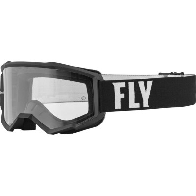 Ochelari motocross FLY RACING Focus Black/White - Clear Lens