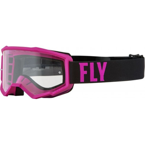 Ochelari motocross FLY RACING Focus Pink/Black - Clear Lens