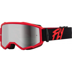 Ochelari motocross FLY RACING Zone Black/Red W/ Silver Mirror/Smoke Lens