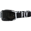 Ochelari motocross FLY RACING Zone Pro Black/White W/Dark Smoke Lens W/Post