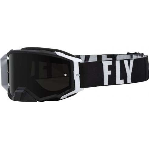 Ochelari motocross FLY RACING Zone Pro Black/White W/Dark Smoke Lens W/Post Ochelari motocross FLY RACING Zone Pro Black/White W/Dark Smoke Lens W/Post